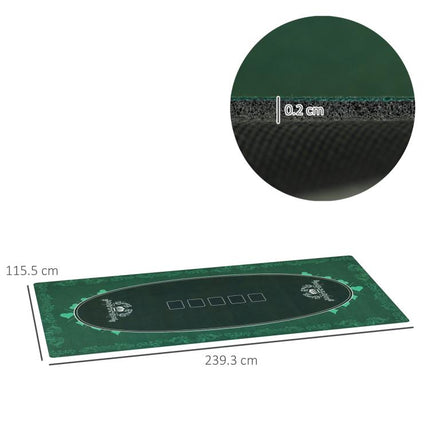 Host Poker Night Anywhere – Water-Resistant 12-Player Poker Mat