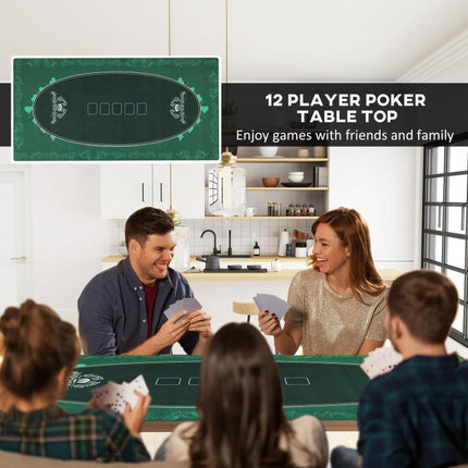 Host Poker Night Anywhere – Water-Resistant 12-Player Poker Mat