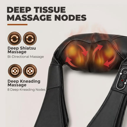 Discover a Smarter Everyday Essential: Unwind After a Long Day – Heated Neck & Shoulder Shiatsu Massager