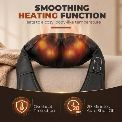 Discover a Smarter Everyday Essential: Unwind After a Long Day – Heated Neck & Shoulder Shiatsu Massager