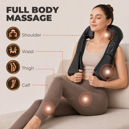 Discover a Smarter Everyday Essential: Unwind After a Long Day – Heated Neck & Shoulder Shiatsu Massager