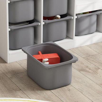 Toy Storage Organiser, Three-Layer Kids Toy Storage Units, with Removable Bins, for Ages 3-8 Years, Grey