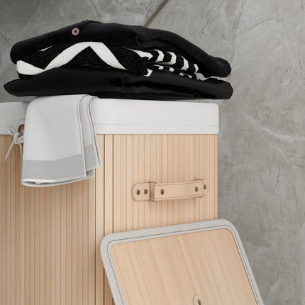 Make Laundry Day Tidier – 70L Folding Bamboo Hamper with Lid