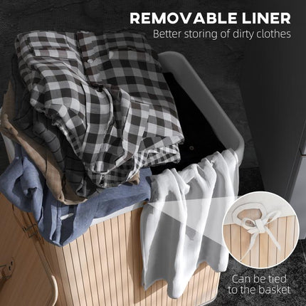 Make Laundry Day Tidier – 70L Folding Bamboo Hamper with Lid