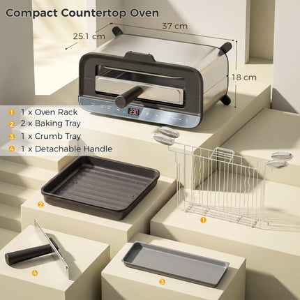 Toast, Grill or Bake – 1700W 3-in-1 Mini Oven