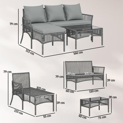Make Outdoor Lounging a Treat – 3-Piece Rattan Corner Sofa Set