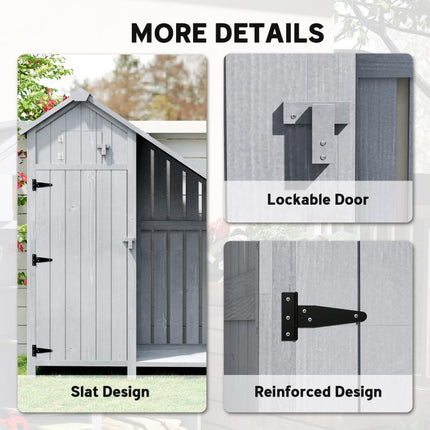 Give Garden Gear a Home – Outdoor Storage Shed with Firewood Rack