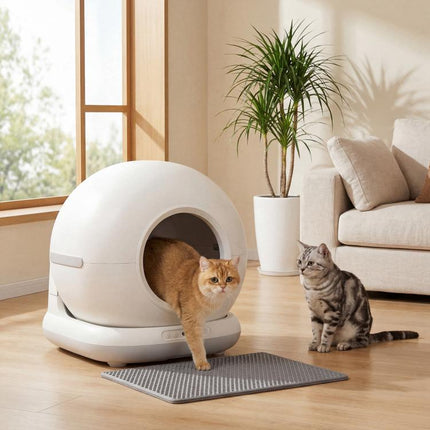 72L Self Cleaning Cat Litter Tray Automatic Cat Litter Box APP Control for Multiple Cats