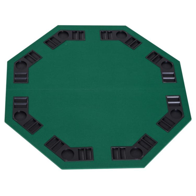 1.2m/48 Inches Foldable Poker Table Top 8 Players Blackjack Tables Chip Trays