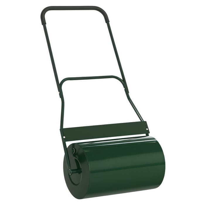 40L Garden Lawn Roller, Water Sand Filled Outdoor Grass Roller, Φ32cm Heavy Duty Metal Lawn Push Rolling Tool for Grass Seeding, Soil Levelling, Green