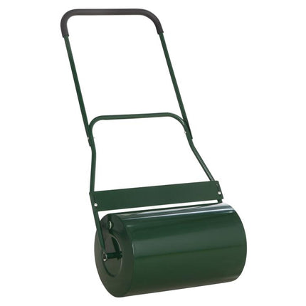 40L Garden Lawn Roller, Water Sand Filled Outdoor Grass Roller, Φ32cm Heavy Duty Metal Lawn Push Rolling Tool for Grass Seeding, Soil Levelling, Green