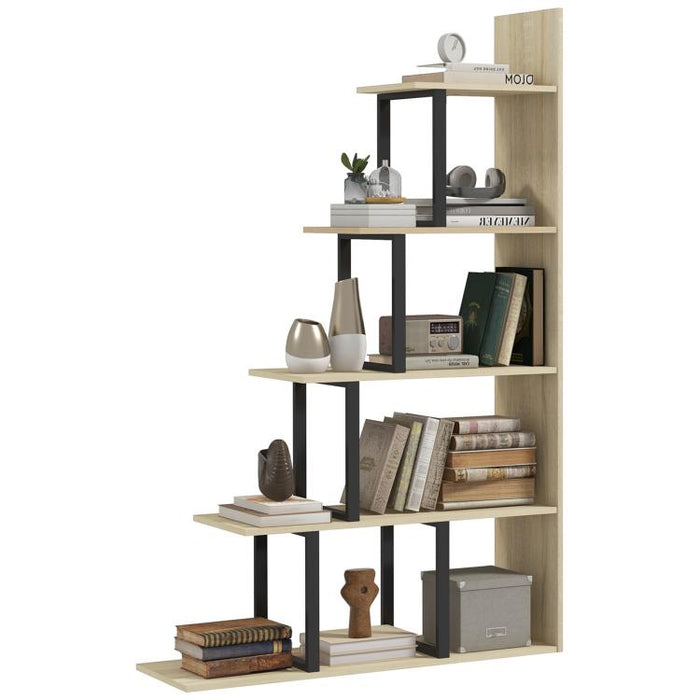 Make the Most of Vertical Space – 5-Tier Oak Ladder Bookcase