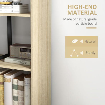 Make the Most of Vertical Space – 5-Tier Oak Ladder Bookcase