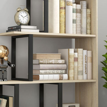 Make the Most of Vertical Space – 5-Tier Oak Ladder Bookcase