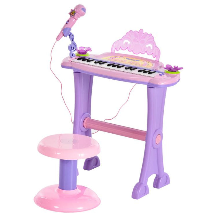 32 Keys Mini Electronic Keyboard Musical Instrument Educational Game Toy Children Grand Piano Stool