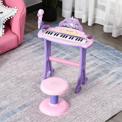 32 Keys Mini Electronic Keyboard Musical Instrument Educational Game Toy Children Grand Piano Stool