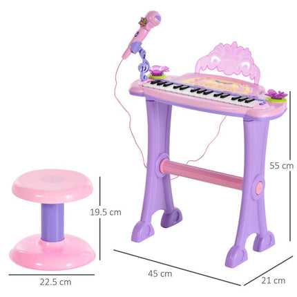 32 Keys Mini Electronic Keyboard Musical Instrument Educational Game Toy Children Grand Piano Stool