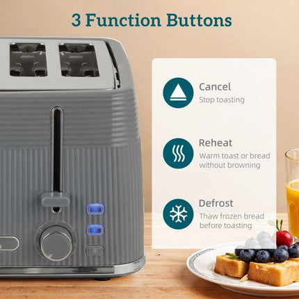 Discover a Smarter Everyday Essential: Make Busy Mornings Easier – 4-Slice Toaster with 7 Browning Levels