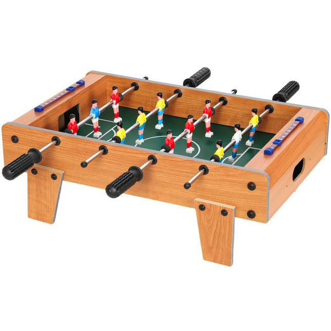 20 in Table-top Football Table with Stainless Steel Rods, Compact Foosball Table for Kids and Adults, All-Inclusive Foosball Game Set for Indoor, Nature Wood Finish