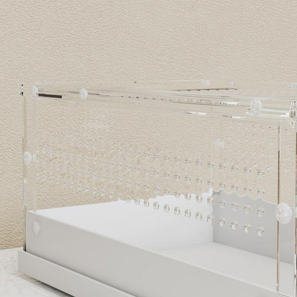 Acrylic Reptile Terrarium 30x20x15cm Sliding Top Door Gecko Snake Vivarium