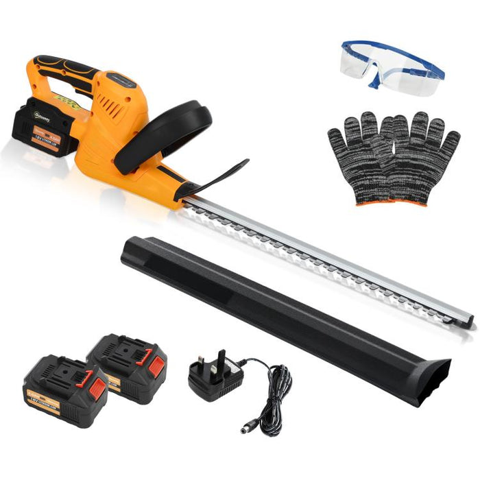 20 Inch Cordless Hedge Trimmer 18V Brushless Garden Trimmer 2x4000mAh Batteries Orange