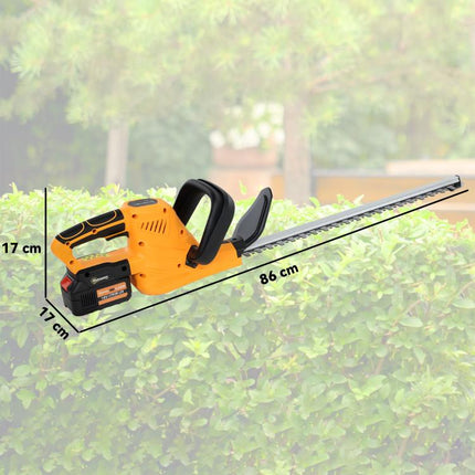 20 Inch Cordless Hedge Trimmer 18V Brushless Garden Trimmer 2x4000mAh Batteries Orange