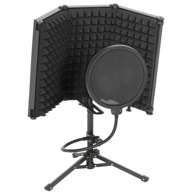Foldable Microphone Isolation Shield for Recording