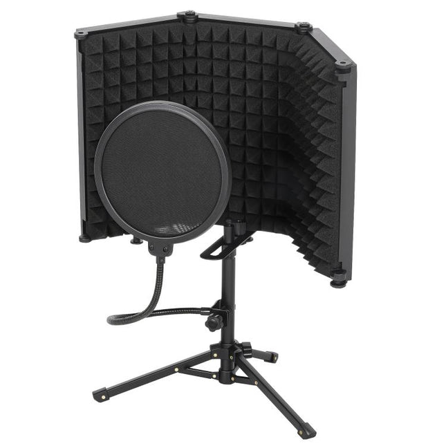 Foldable Microphone Isolation Shield for Recording