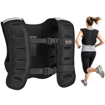 8kg Weighted Training Vest with Adjustable Straps, Black