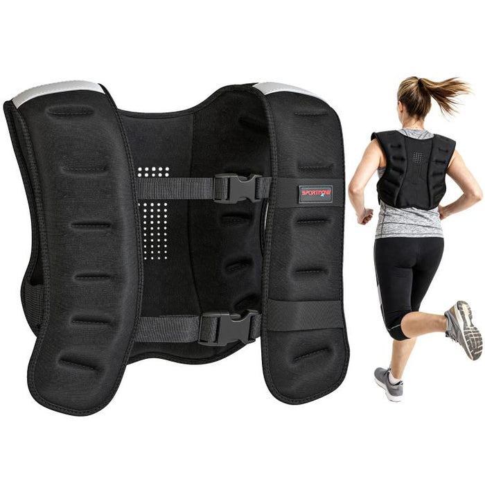 8kg Weighted Training Vest with Adjustable Straps, Black