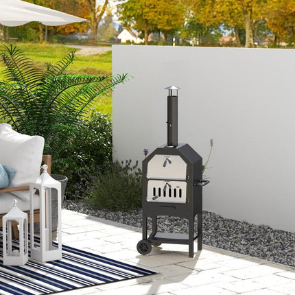 Make Pizza Nights Sizzle – 3-Tier Outdoor Charcoal Pizza Oven & BBQ