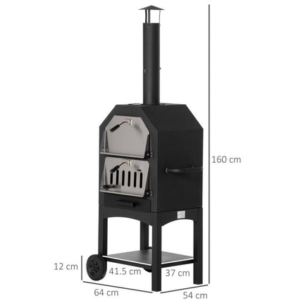 Make Pizza Nights Sizzle – 3-Tier Outdoor Charcoal Pizza Oven & BBQ