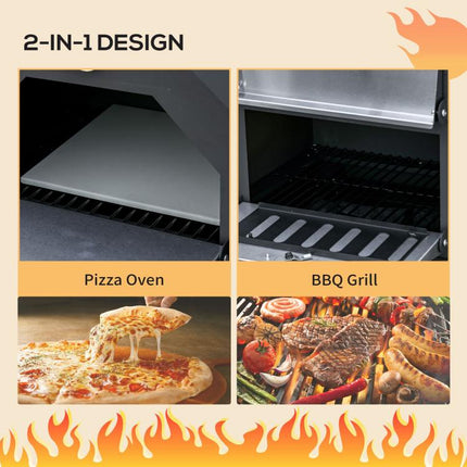 Make Pizza Nights Sizzle – 3-Tier Outdoor Charcoal Pizza Oven & BBQ