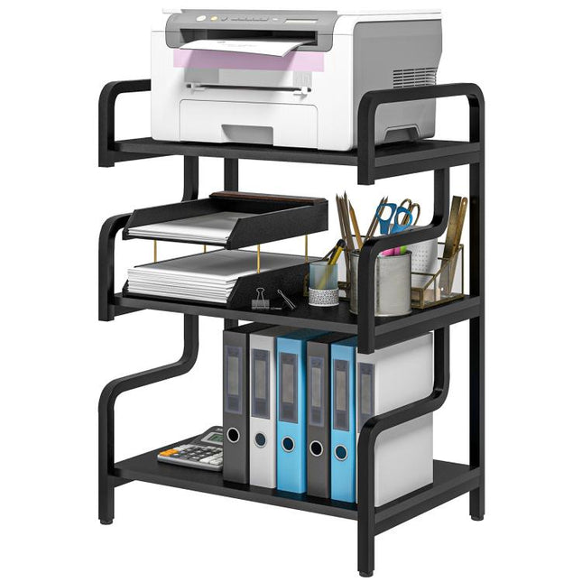 3-Tier Printer Stand with Storage Shelves, Printer Table, 55 x 40 x 77cm Printer Shelf