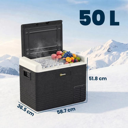 50L Portable Car Fridge Freezer -20°C 12V/24V AC/DC Electric Cooler Camping RV