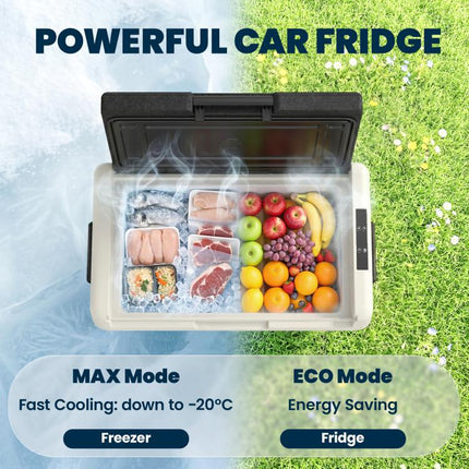 50L Portable Car Fridge Freezer -20°C 12V/24V AC/DC Electric Cooler Camping RV