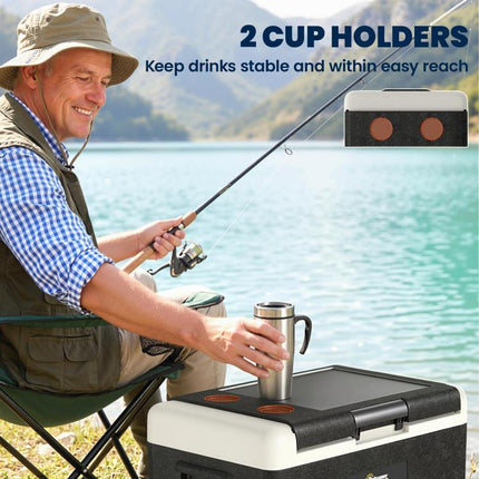 50L Portable Car Fridge Freezer -20°C 12V/24V AC/DC Electric Cooler Camping RV