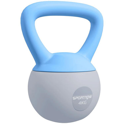 4kg Soft Kettlebell, Blue and Grey, Home Fitness Weight
