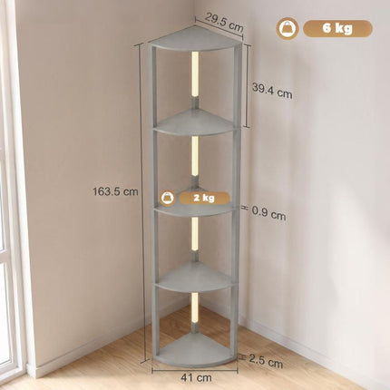 4-Tier Corner Floor Lamp