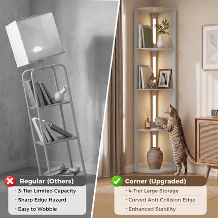 4-Tier Corner Floor Lamp