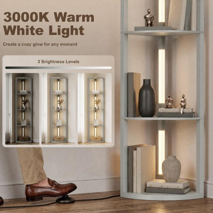 4-Tier Corner Floor Lamp