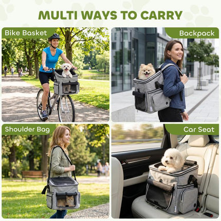 Take Your Dog on Two-Wheel Adventures – Soft-Sided Bike Basket Pet Carrier