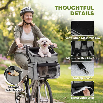Take Your Dog on Two-Wheel Adventures – Soft-Sided Bike Basket Pet Carrier