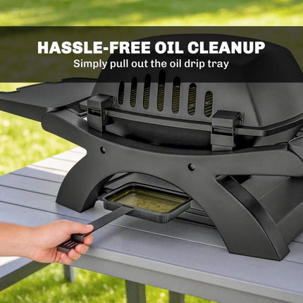 2 Burner Outdoor Gas Barbecue 3.8kW Steel Grill with 2 Detachable Shelves