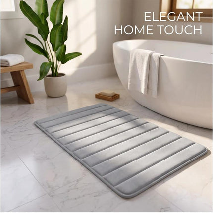 MEMORY FOAM BATH MAT PEDESTAL SET NON SLIP TOILET BATHROOM CONTOUR RUGS 3 PIECE