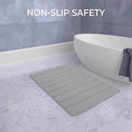 MEMORY FOAM BATH MAT PEDESTAL SET NON SLIP TOILET BATHROOM CONTOUR RUGS 3 PIECE