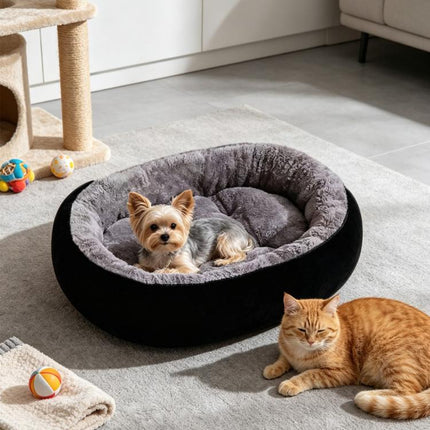Dog Bed Cat Beds Soft Washable Fleece Puppy Cushion Warm Pet Basket Large Dog UK