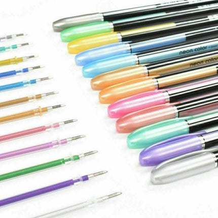48 Packs Color Gel Ink Pens Set for Adult Colouring Books Drawing and Writing