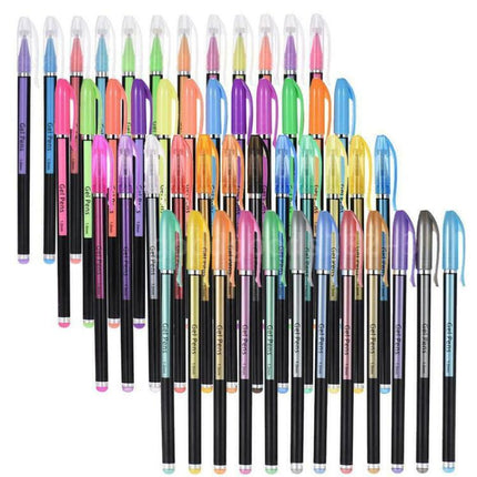 48 Packs Color Gel Ink Pens Set for Adult Colouring Books Drawing and Writing