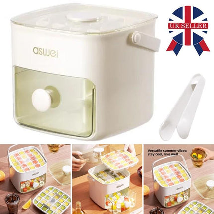 Easy Press 48 Ice Cube Maker Tray Party Bar Ice Cube Maker Mould Ice Storage Box